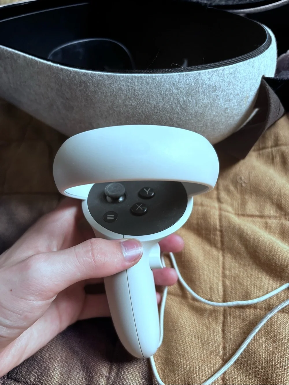 Wireless Light Gray VR Motion Controller - Ergonomic Tracking Controller